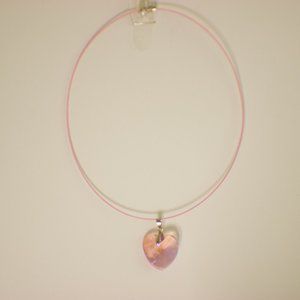 Pink Heart Gem Necklace